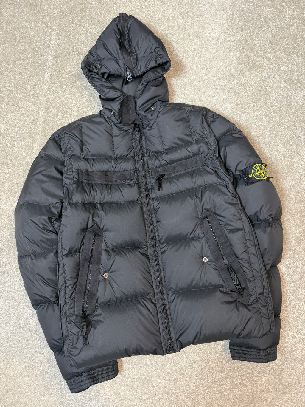2007 Stone Island Opaque Down Mesh Badge Puffer