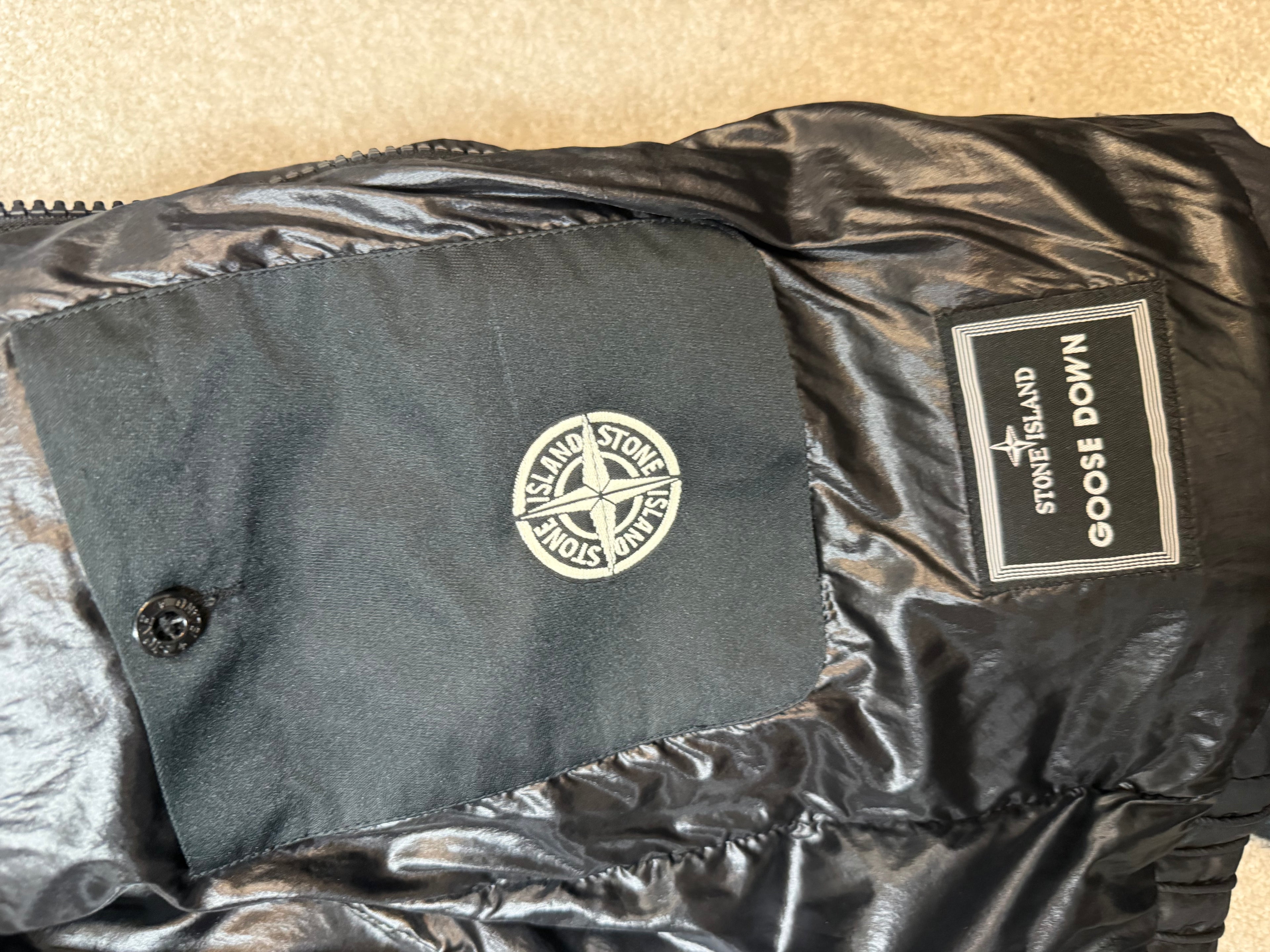 2007 Stone Island Opaque Down Mesh Badge Puffer