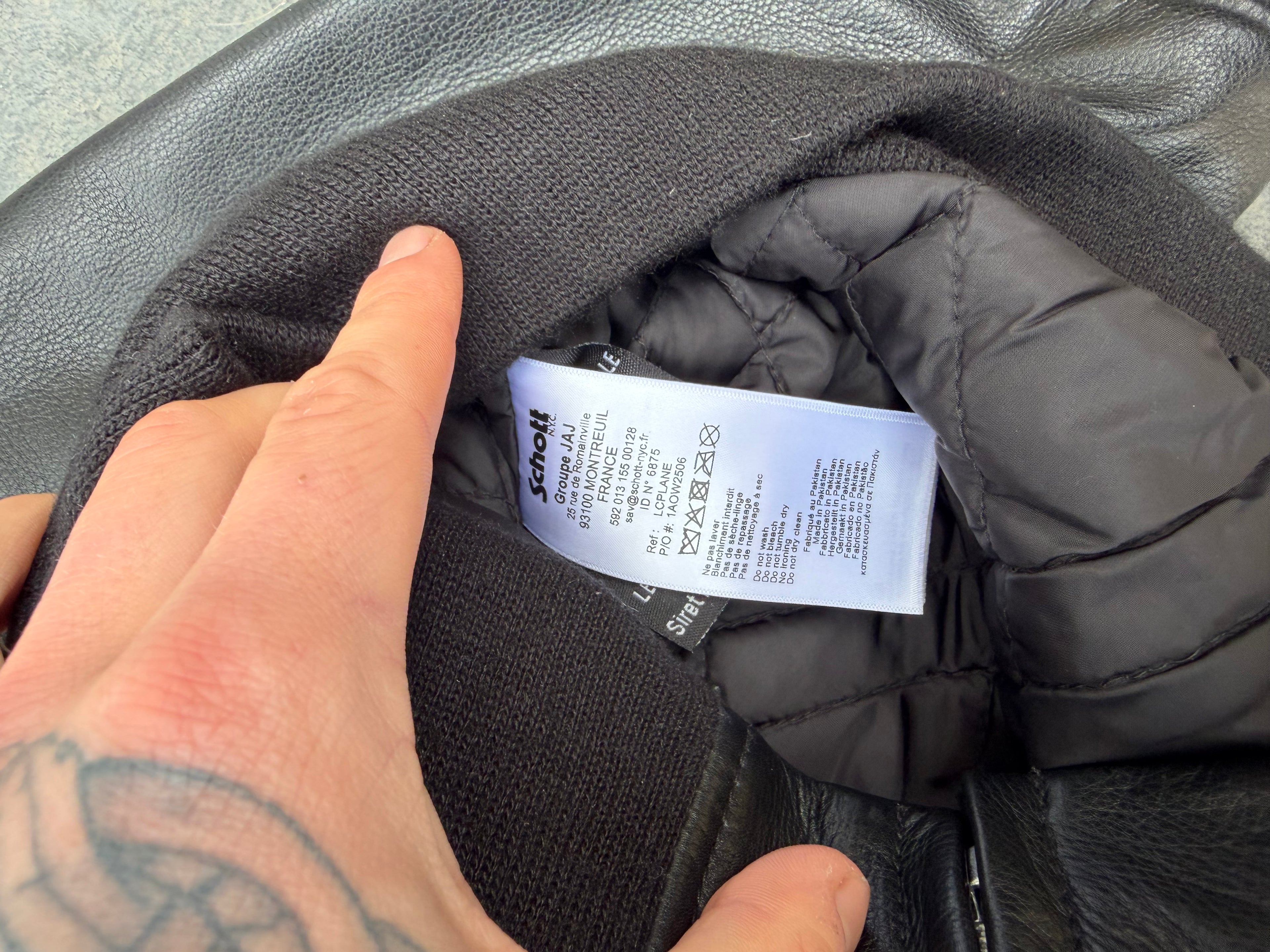 Schott NYC Faux Fur Leather Bomber Jackrt