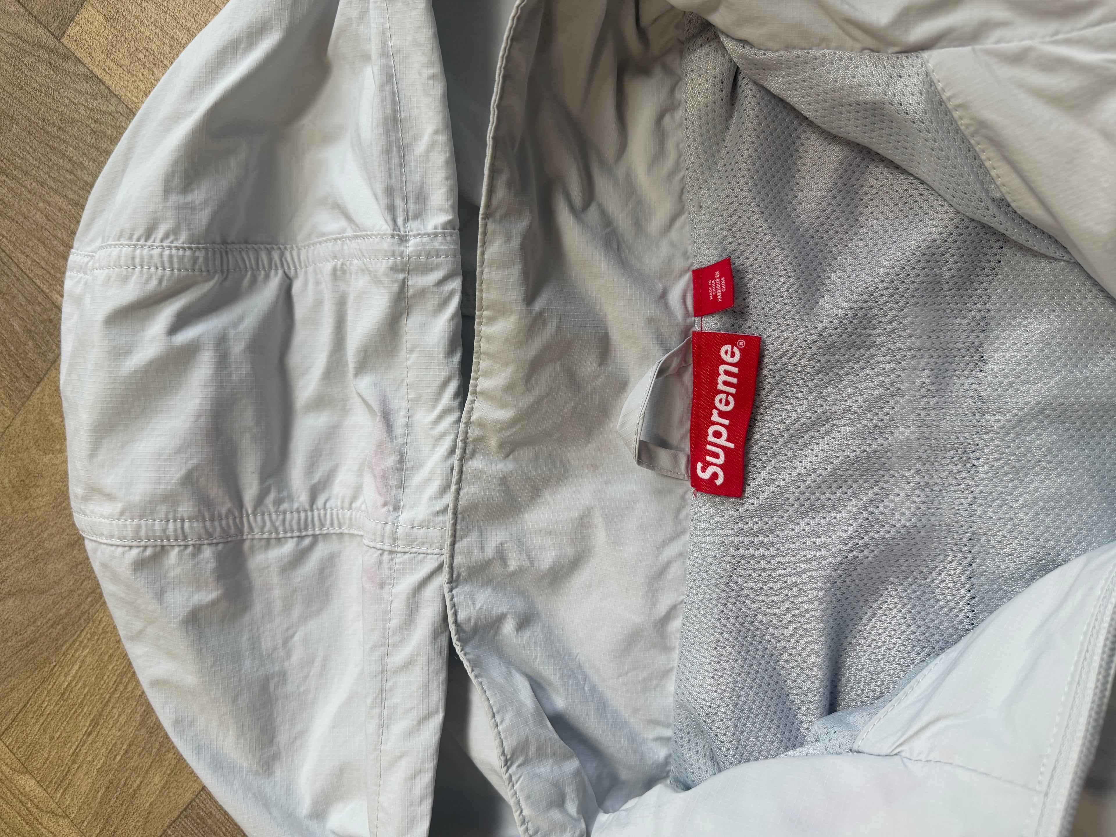Supreme Logo Piping Hooded Track Jacket