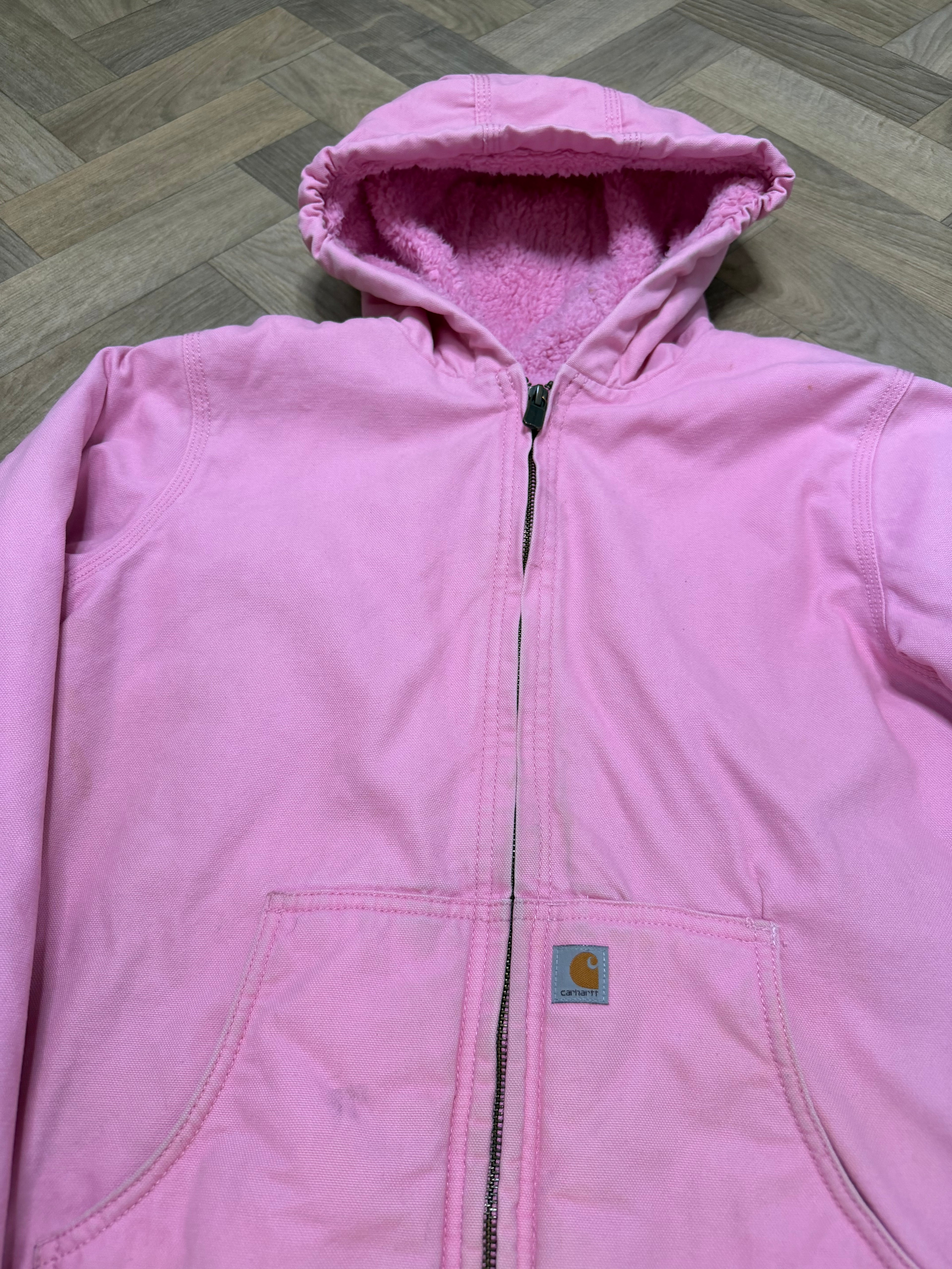 Carhatt sherpa lined hooded workwear jacket