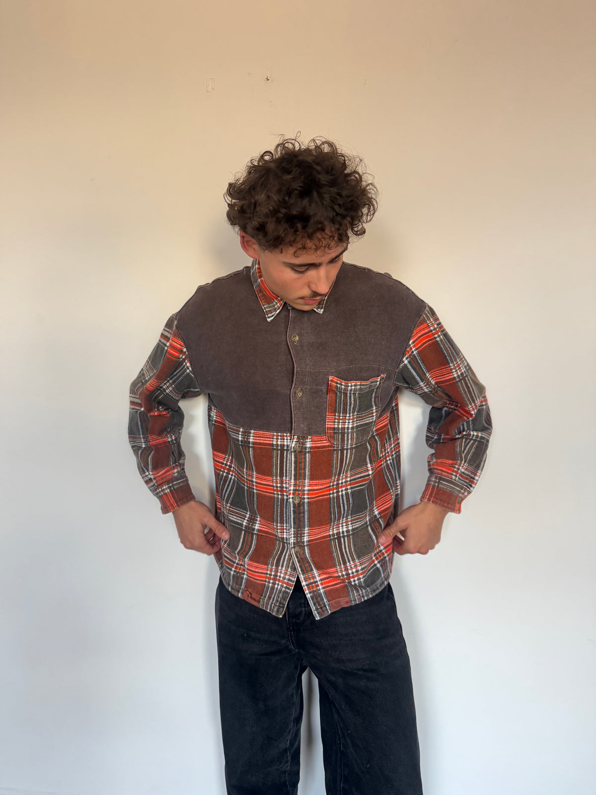 90's C.P company plaid chore jacket